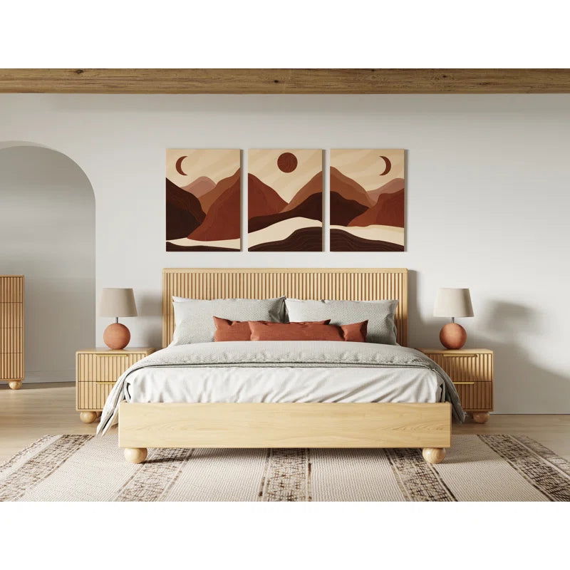 Furnishiaa  Premium Solid Oak Wood 6 Piece Bedroom Set - Furnishiaa -  -